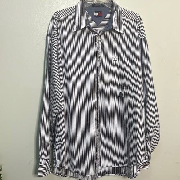 TOMMY HILFIGER‎ STRIPED SHIRT SIZE XXL - Picture 1 of 8